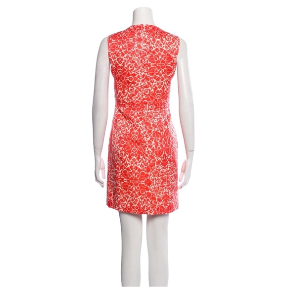 Tory Burch Brocade/Floral Print Sheath Dress in Orange - Picture 3 of 3